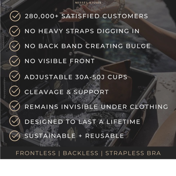 BUILD-A-BRA KIT Shallow 2", OG (Medium) Beige w/BIOGEL WATER RESISTANT PADS - Picture 6 of 6